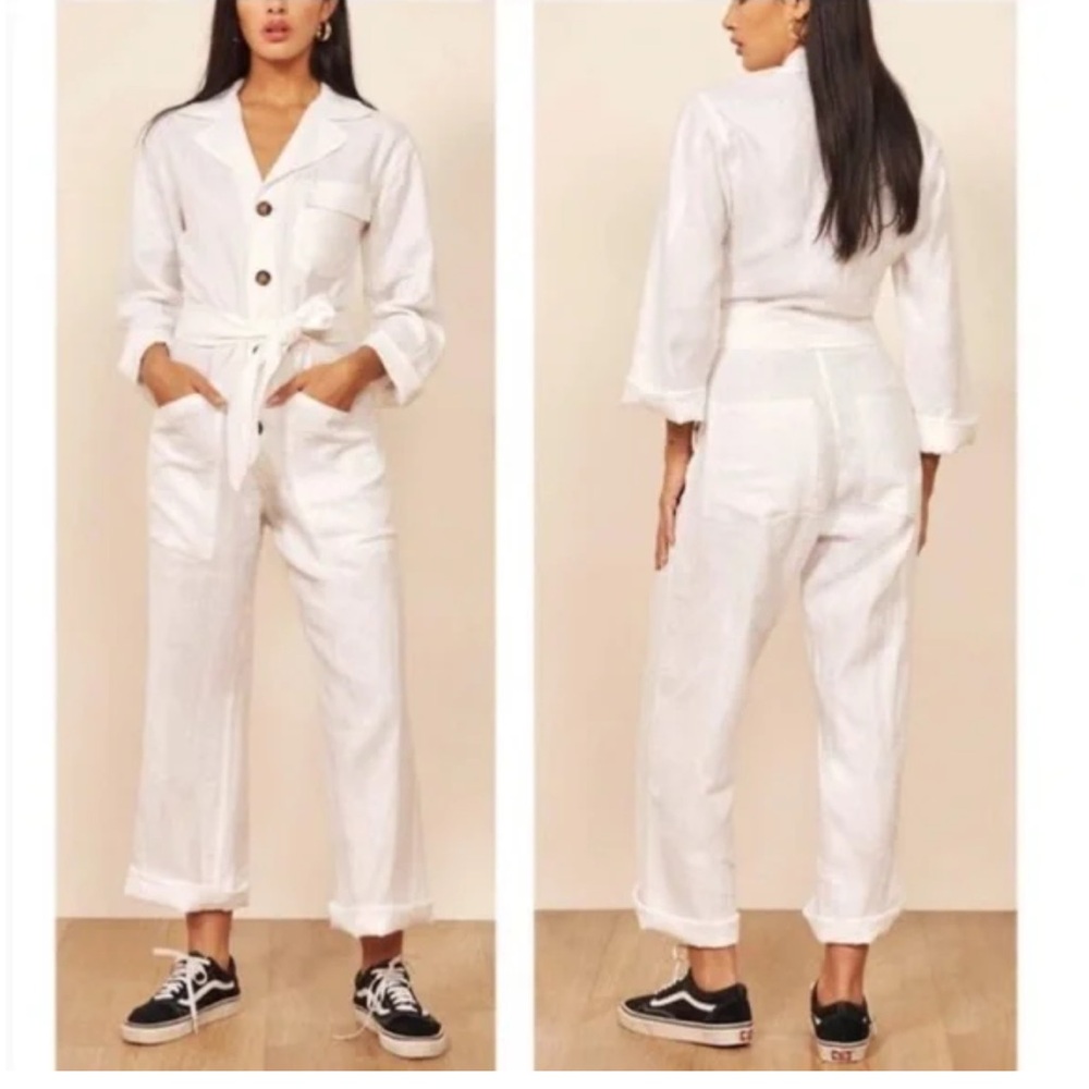 Reformation linen jumpsuit medium NWOT